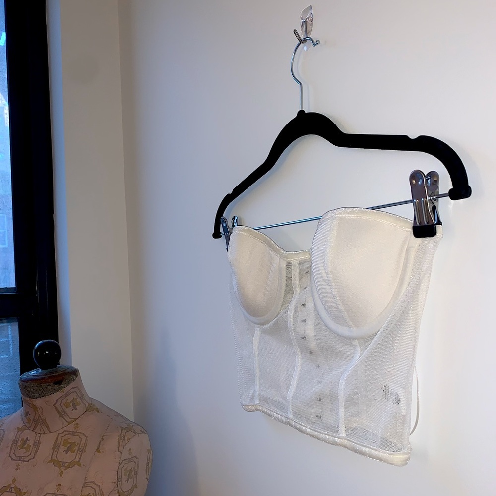 Wild Honey, Sheer, White Corset